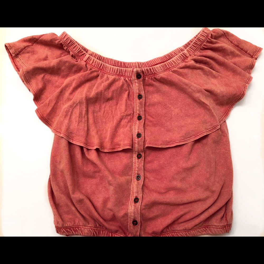 Free People ruffle shirt